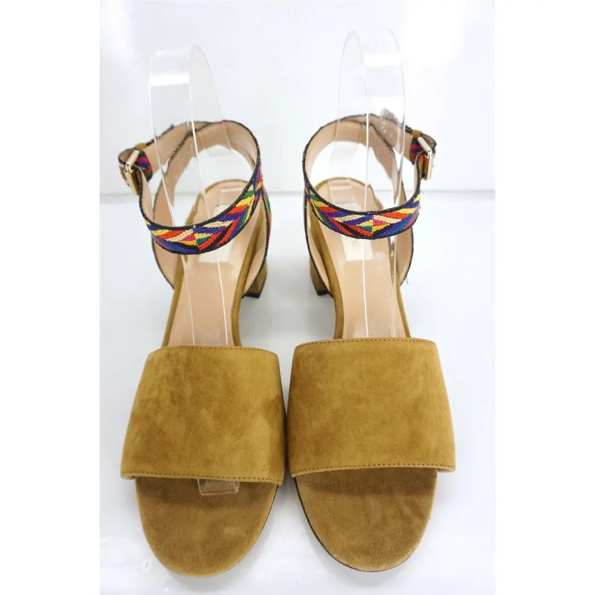 Valentino shoes - Chevron Block Heel - Chevron Block Heel - Bright - Beige (UPC: 8056687243317) 8