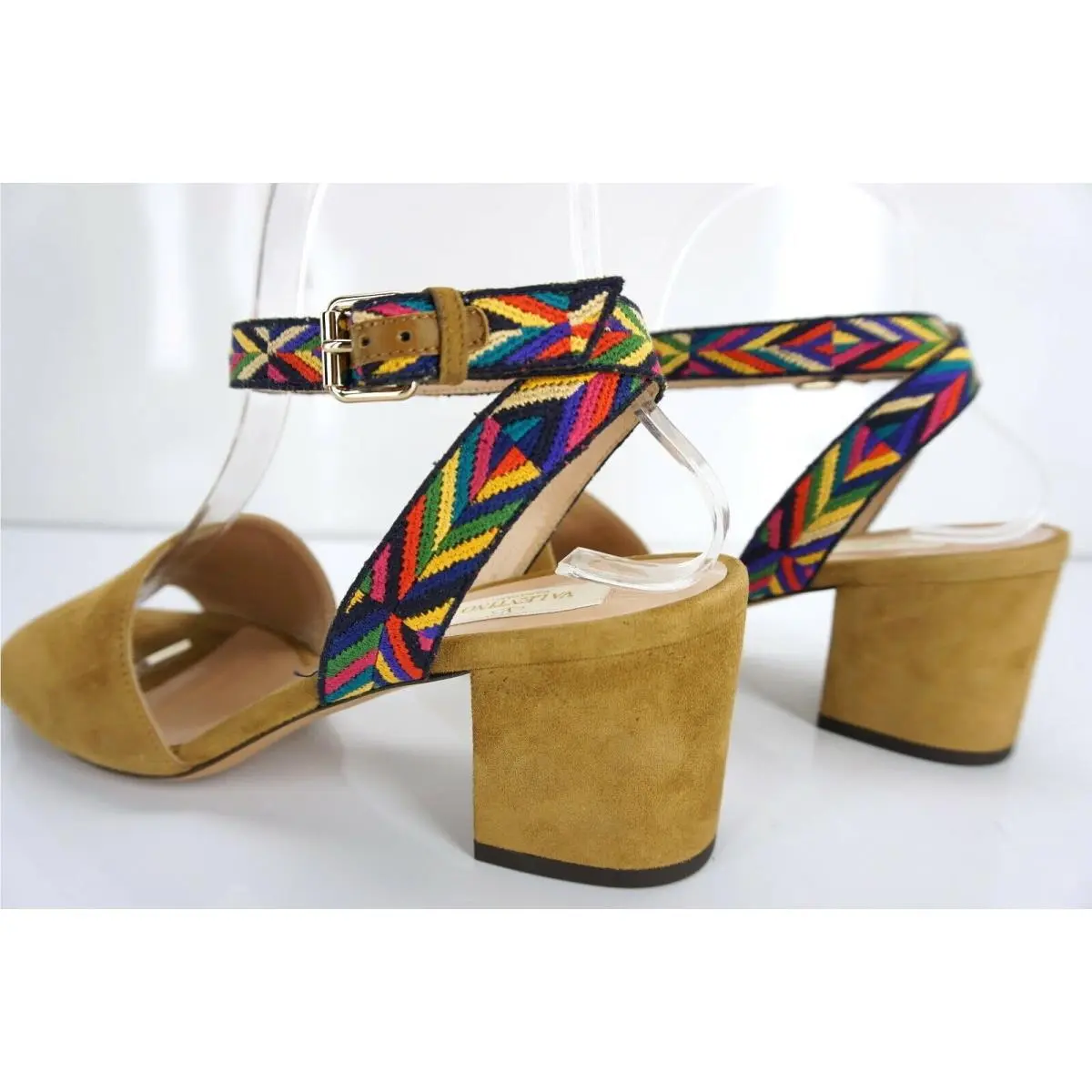Valentino shoes - Chevron Block Heel - Chevron Block Heel - Bright - Beige (UPC: 8056687243317) 9