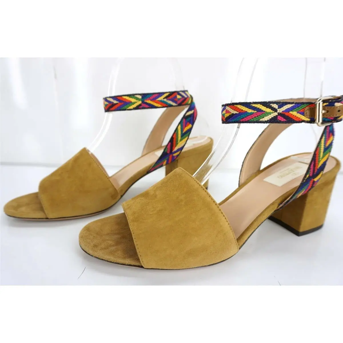 Valentino shoes - Chevron Block Heel - Chevron Block Heel - Bright - Beige (UPC: 8056687243317) 3