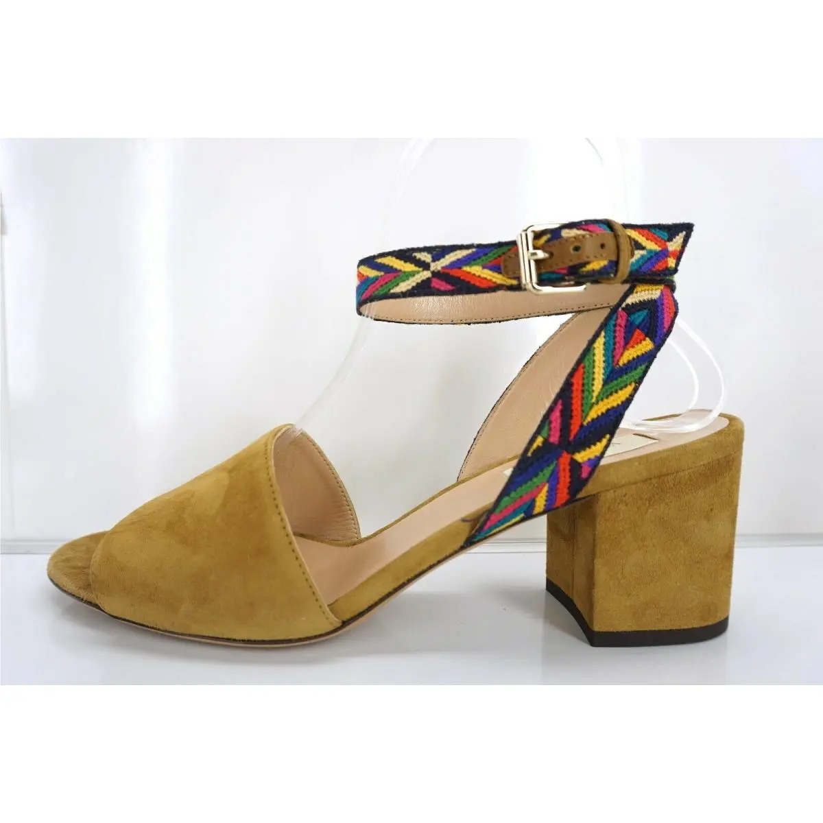 Valentino shoes - Chevron Block Heel - Chevron Block Heel - Bright - Beige (UPC: 8056687243317) 5