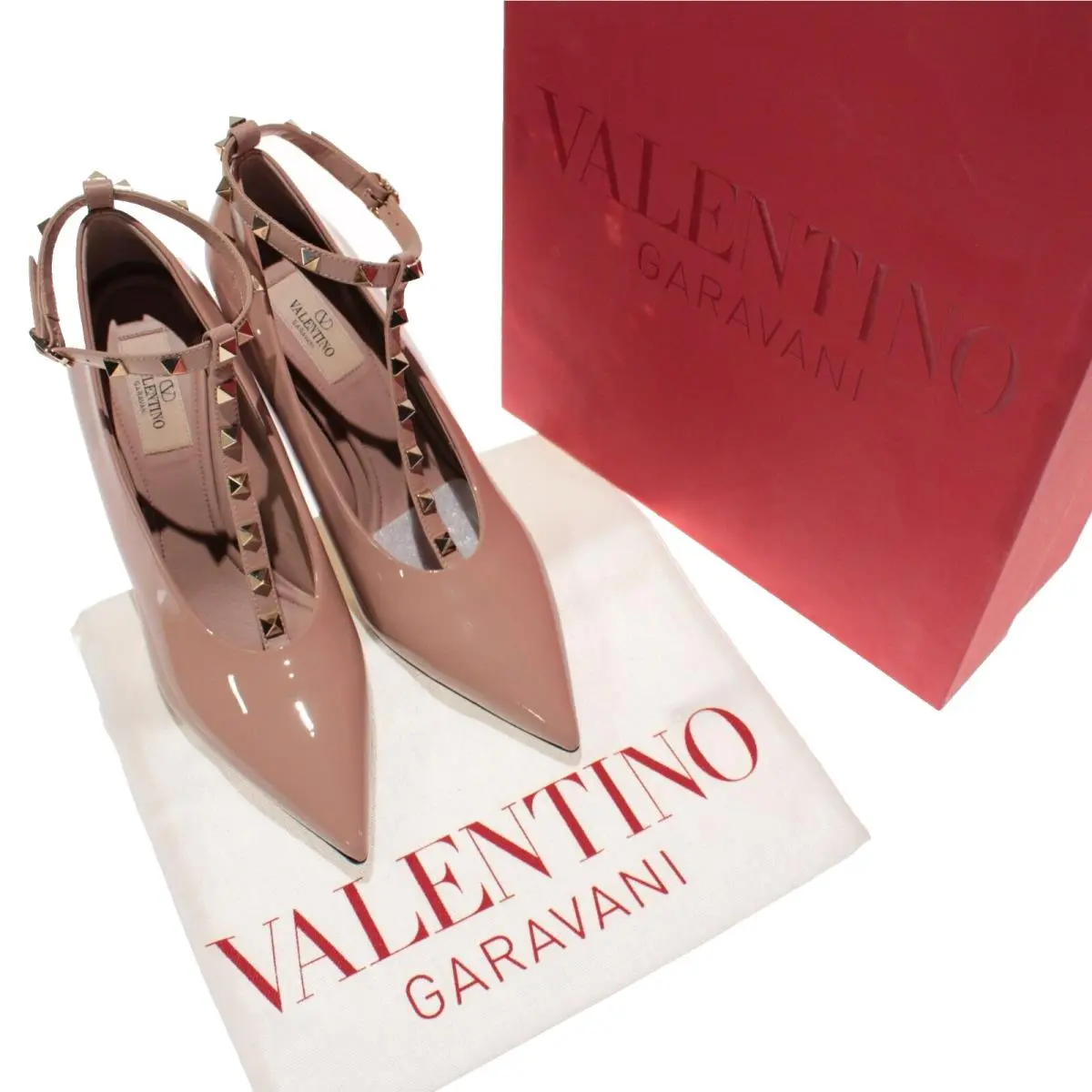 Valentino Rockstud Caged Pumps / Heels Size 39 US 9 in Rose