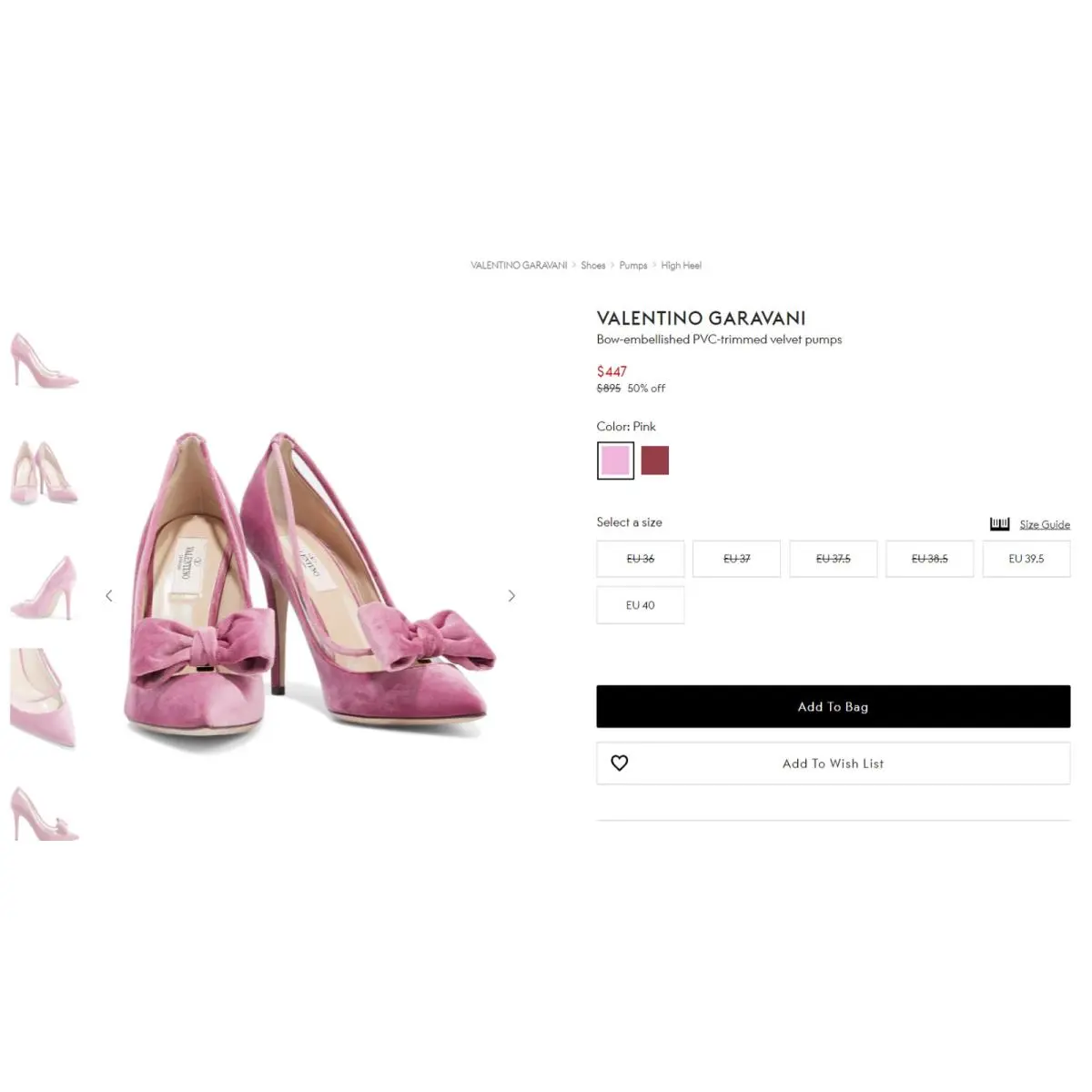 Valentino shoes - Dolly Bow PVC Trimmed Pumps - Pink 0