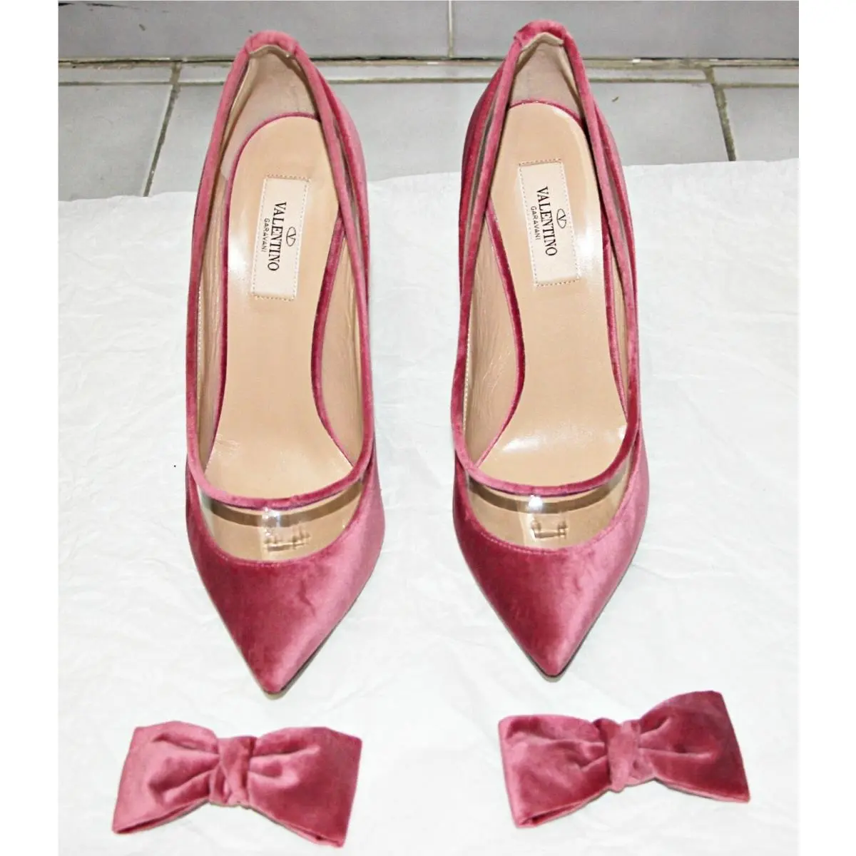 Valentino shoes - Dolly Bow PVC Trimmed Pumps - Pink 2