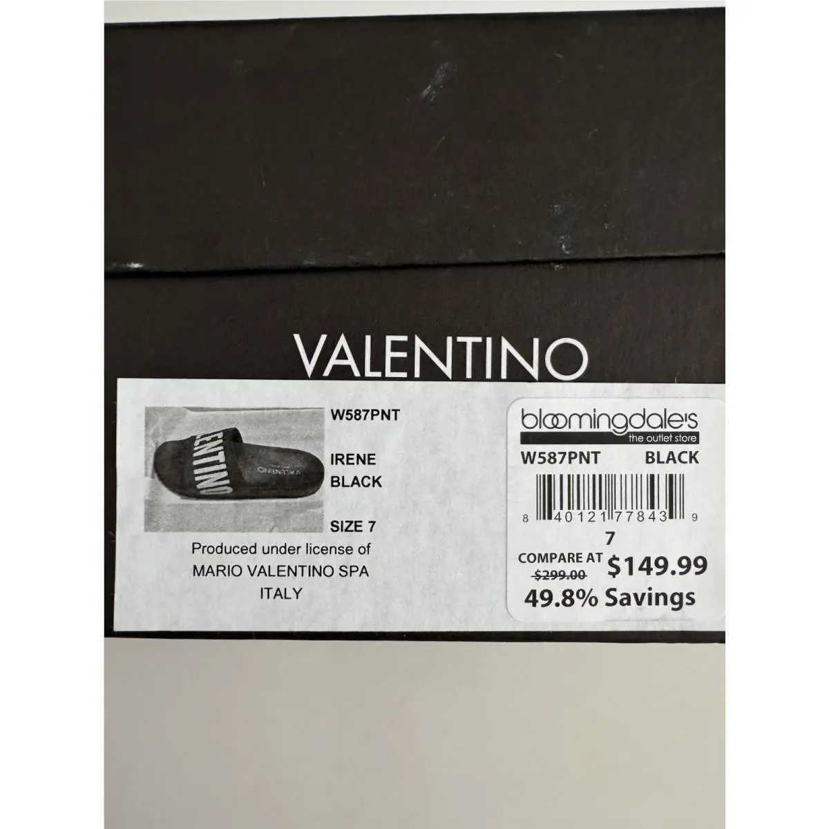 Valentino shoes - VALENTINO Women’s Black Stripe Contrast Irene Toe Slip On Slide S - W587PNT - Black 4