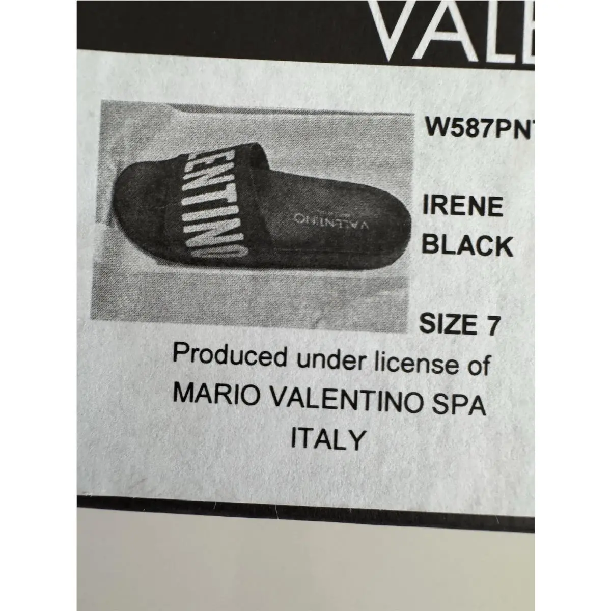 Valentino shoes - VALENTINO Women’s Black Stripe Contrast Irene Toe Slip On Slide S - W587PNT - Black 5