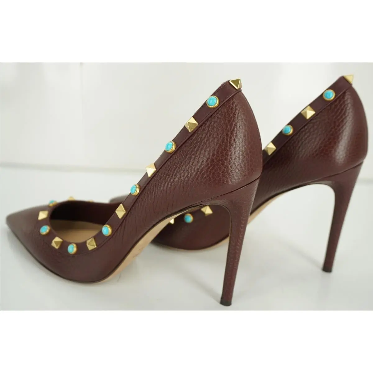 Valentino shoes - Rockstud Pointed Pumps - Rockstud Pointed Pumps - Rubin - Burgundy Red (UPC: 8050145348477) 9