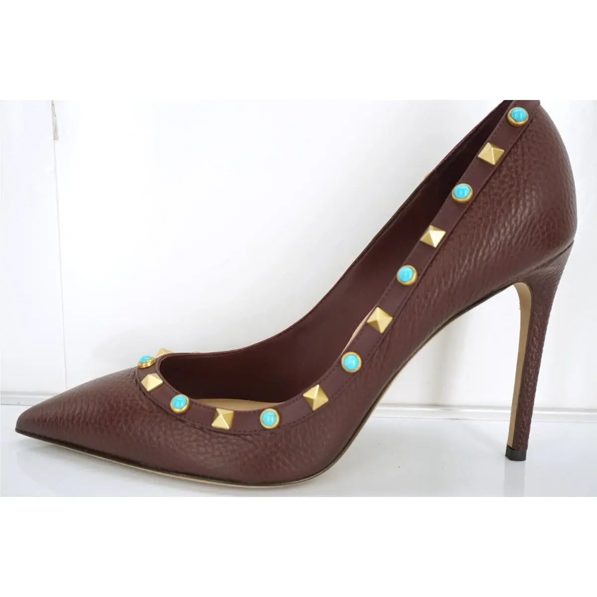 Valentino shoes - Rockstud Pointed Pumps - Rockstud Pointed Pumps - Rubin - Burgundy Red (UPC: 8050145348477) 10