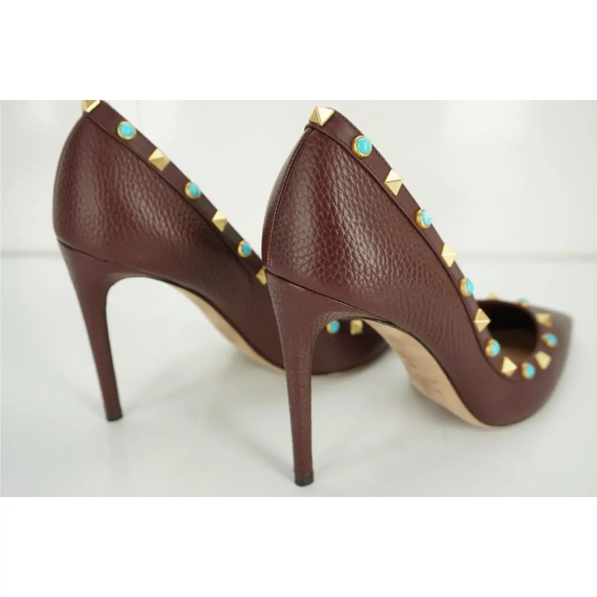 Valentino shoes - Rockstud Pointed Pumps - Rockstud Pointed Pumps - Rubin - Burgundy Red (UPC: 8050145348477) 1