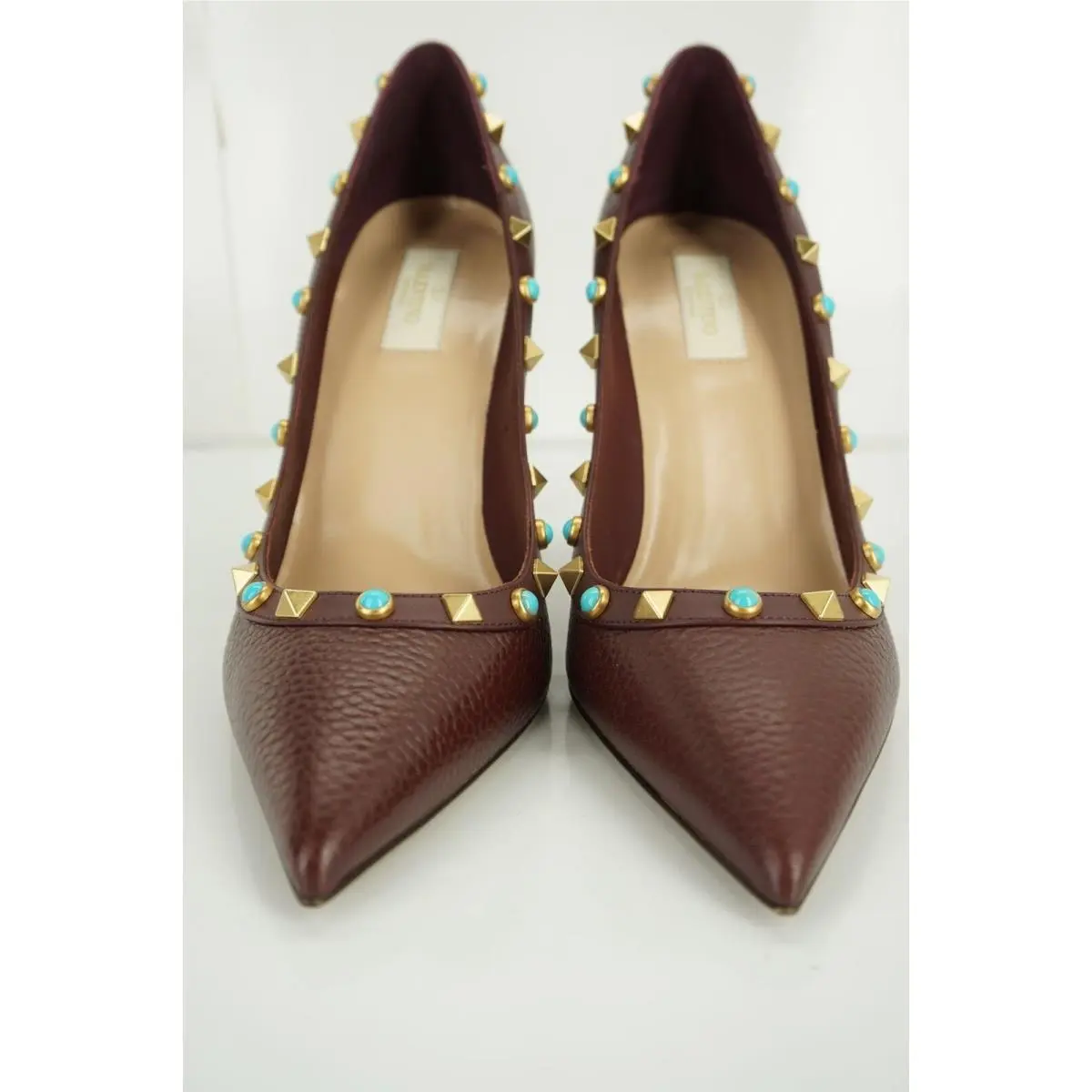 Valentino shoes - Rockstud Pointed Pumps - Rockstud Pointed Pumps - Rubin - Burgundy Red (UPC: 8050145348477) 4