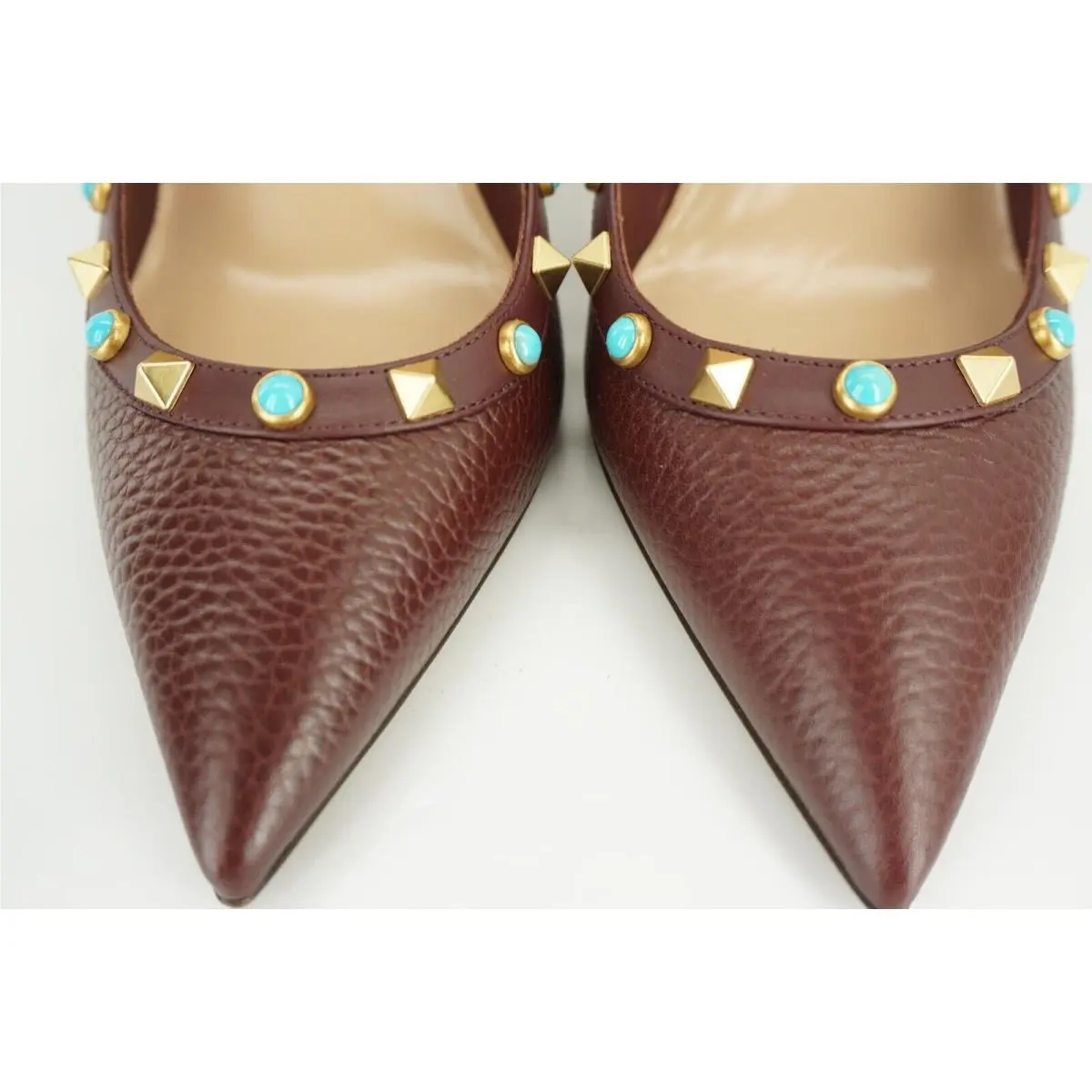 Valentino shoes - Rockstud Pointed Pumps - Rockstud Pointed Pumps - Rubin - Burgundy Red (UPC: 8050145348477) 5