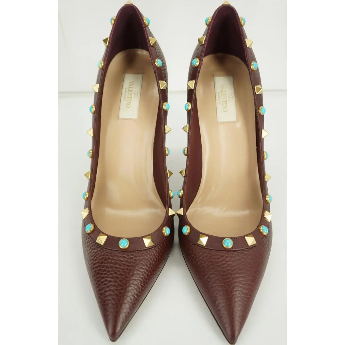 Valentino shoes - Rockstud Pointed Pumps - Rockstud Pointed Pumps - Rubin - Burgundy Red (UPC: 8050145348477) 7