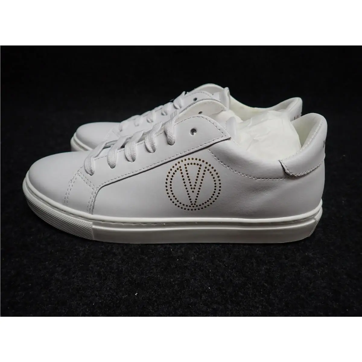 Women`s Valentino Petra Italian Leather Sneakers US6 White SS37