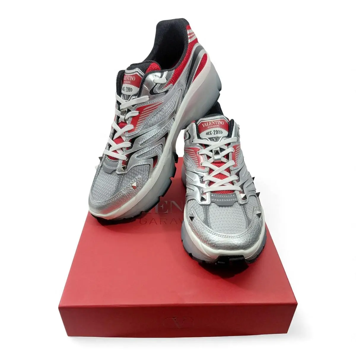 Valentino shoes - Valentino Garavani - Garavani - MS-2960 - Black, silver, red 17