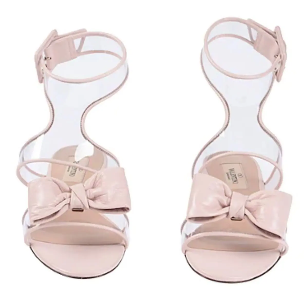 Valentino Garavani Sandal Shoes Pink Clear Dolly Bow 39 / 7.5 - 8