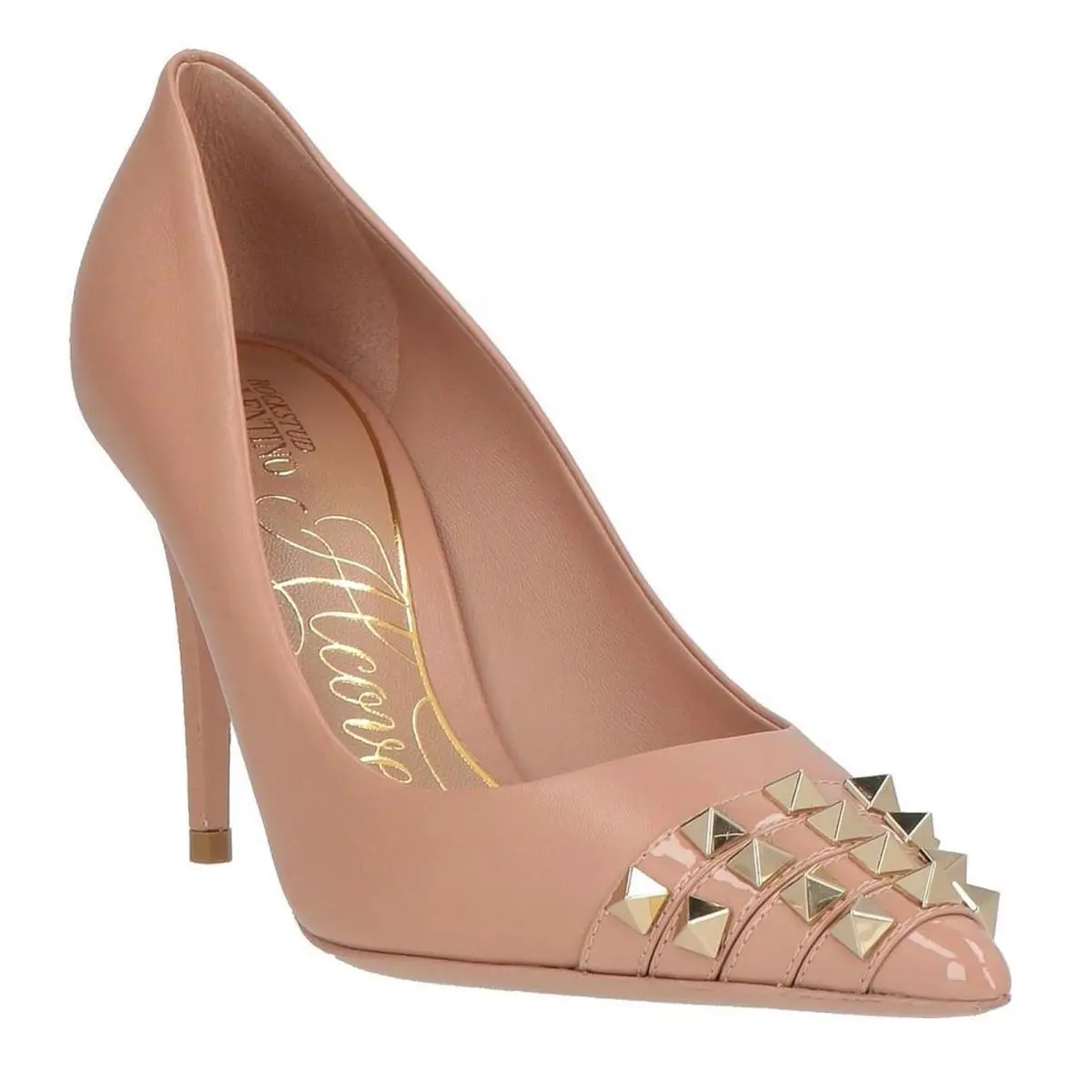 Valentino Garavani Rockstud Alcove Leather Pointed-toe Pumps 41
