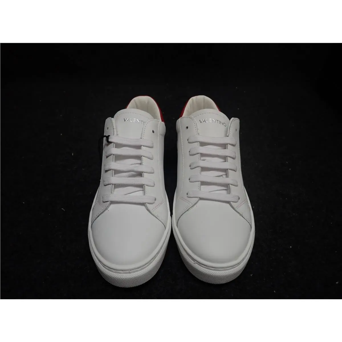 Women`s Valentino Petra Italian Leather Sneakers US6.5 White Red SS69