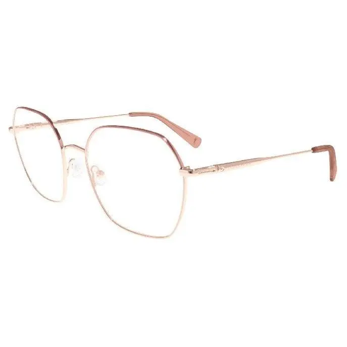 LO21252N 770 Rose Gold Eyeglasses Frames 53mm Women`s by Longchamp