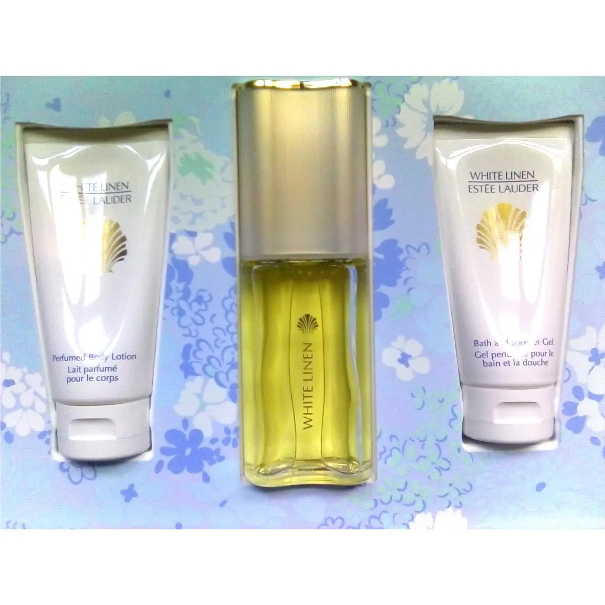 Estee Lauder White Linen Fragrance 3pc Gift Set 3oz Spray 2.5 Body Lotion Gel by Estée Lauder
