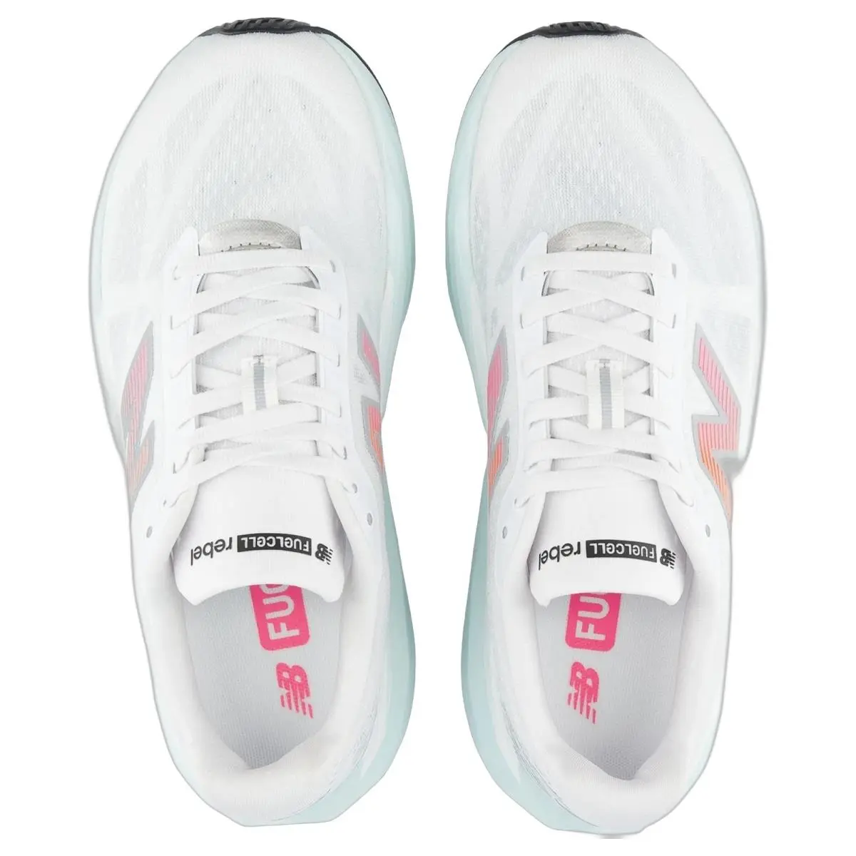 New Balance shoes - New Balance FuelCell Rebel v5 Wide - WFCX8U7 - White/Pink Heat/Glint Blue 0