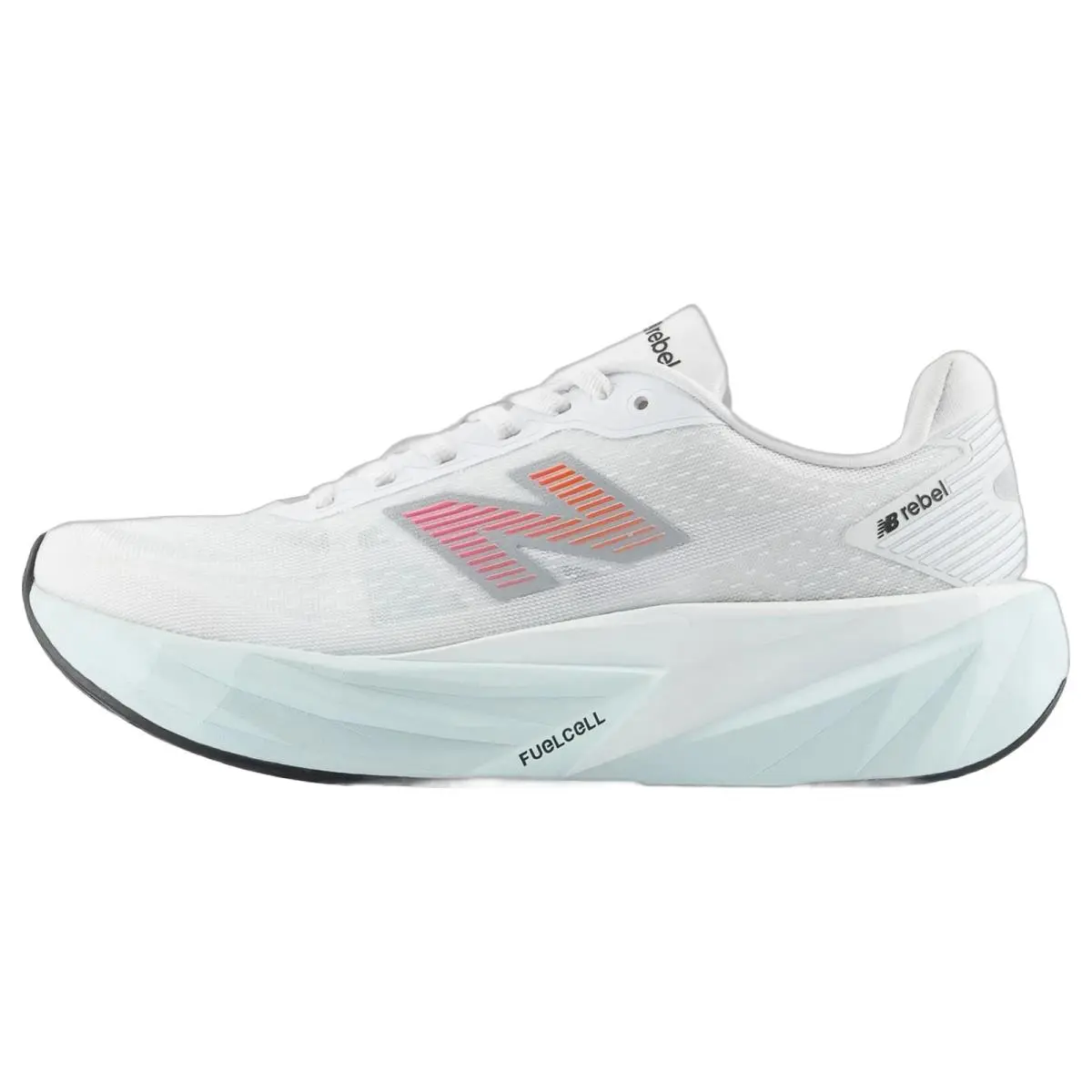 New Balance shoes - New Balance FuelCell Rebel v5 Wide - WFCX8U7 - White/Pink Heat/Glint Blue 2