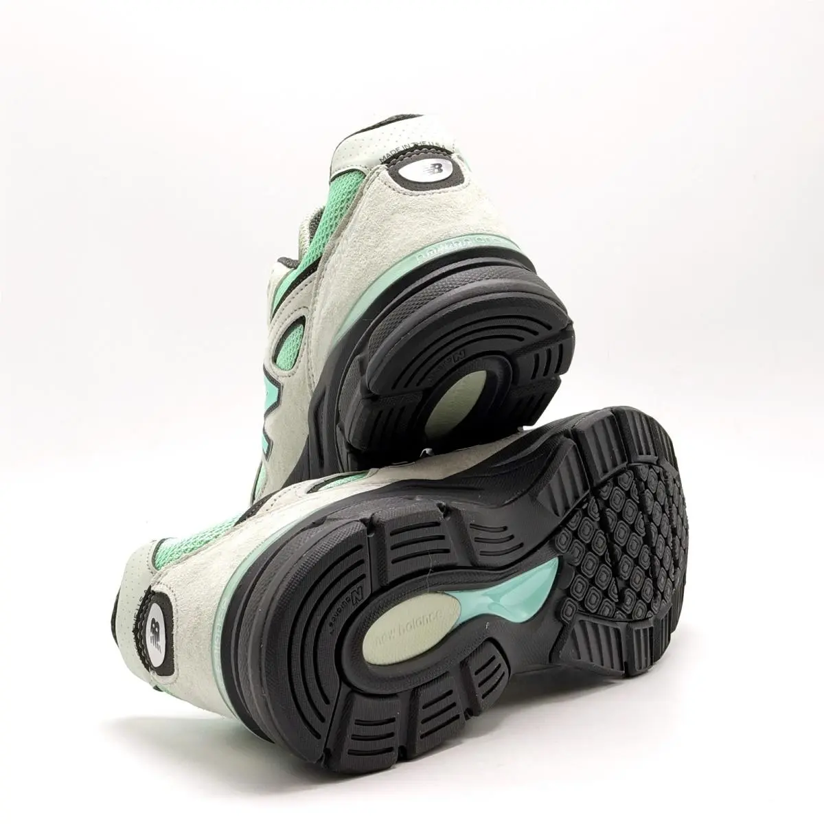 New Balance shoes - New Balance 990V4 - U990GE4 - Silver Moss / Mint Green / Light Grey / Charcoal Black 2