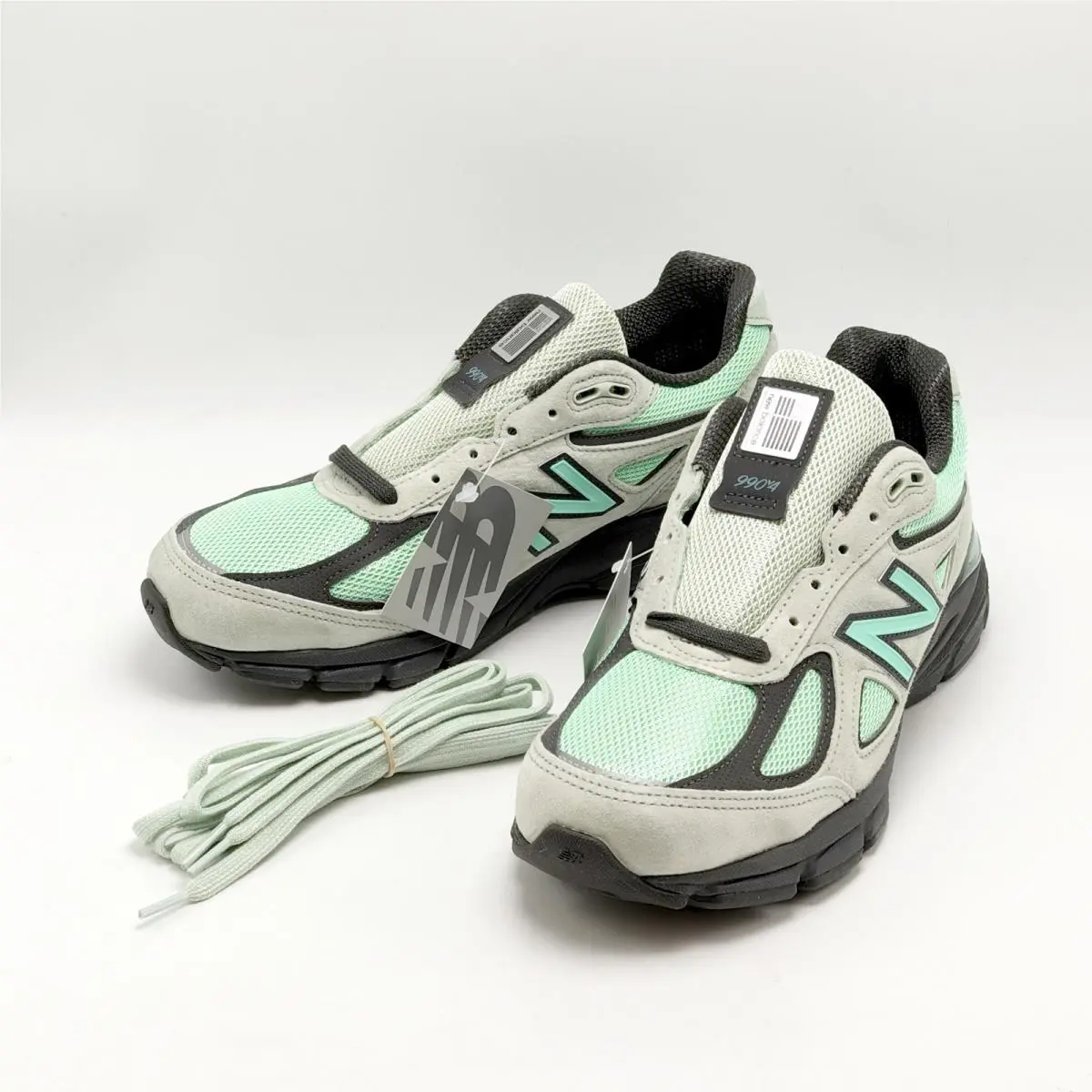 New Balance shoes - New Balance 990V4 - U990GE4 - Silver Moss / Mint Green / Light Grey / Charcoal Black 5
