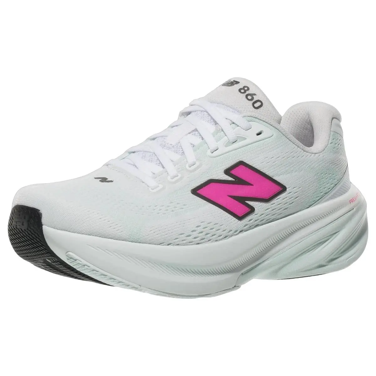 New Balance shoes - Fresh Foam X 860 V15 - W8601LO - White/Pink Heat/Glint Blue 7