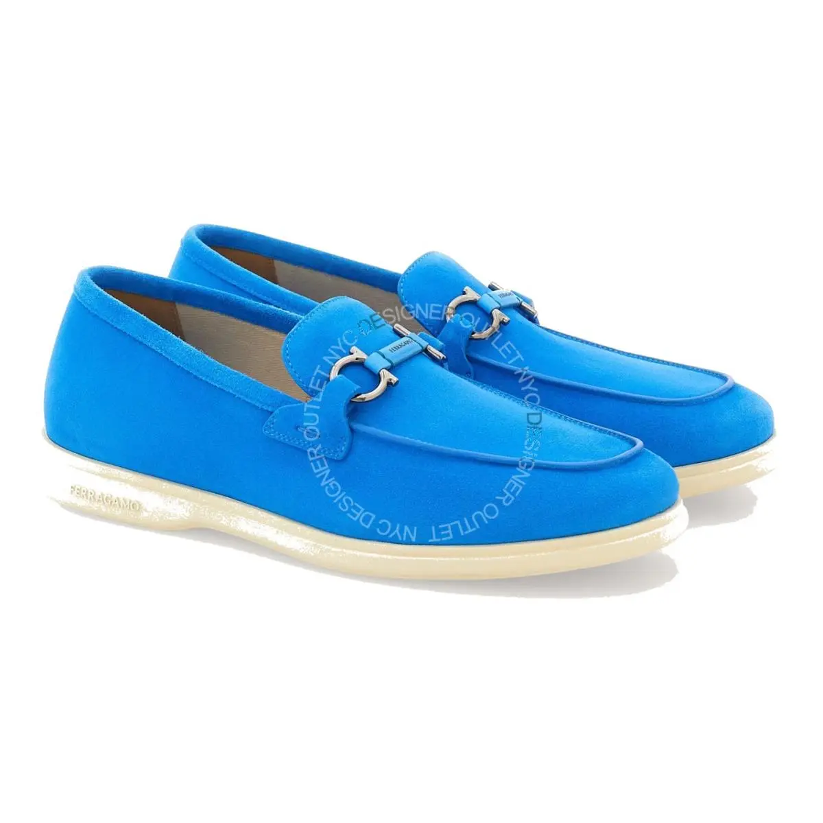 Salvatore Ferragamo Mens Cosimo Blue Suede Sneakers Sizes 8-13US - Blue
