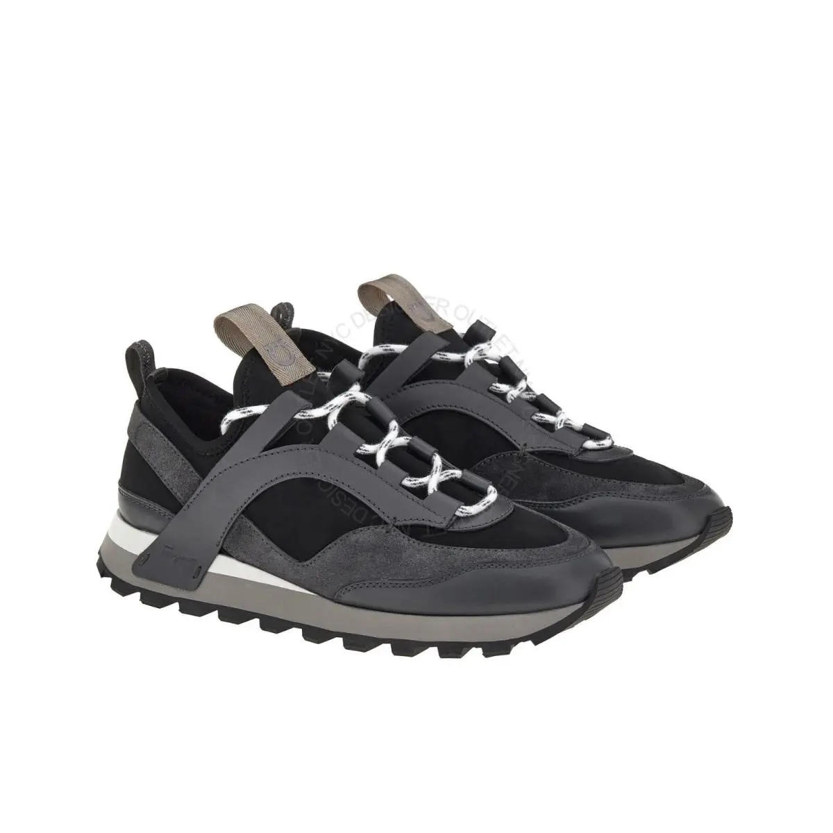 Salvatore Ferragamo Mens Indy Grey Leather Shoe Sizes 6-11.5