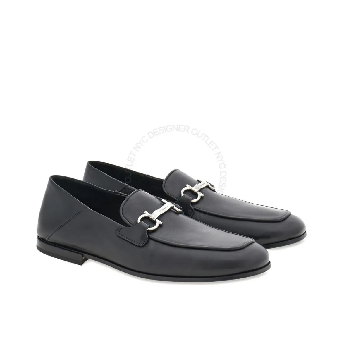 Salvatore Ferragamo Mens Carter Black Leather Loafer Sizes 8-13US - Black