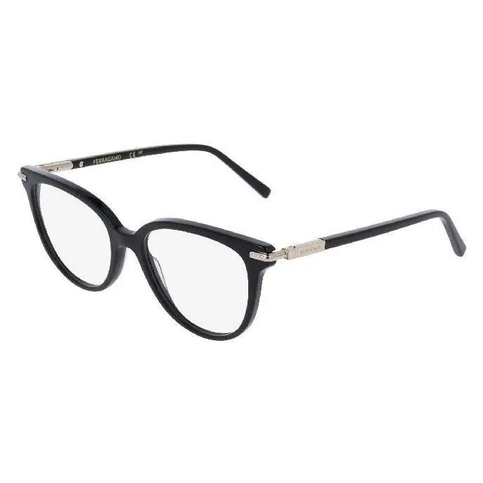 Ferragamo SF3026 001 Black Eyeglasses Frames 55mm Unisex by Salvatore Ferragamo