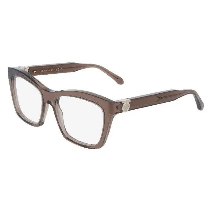 Ferragamo SF3022 232 Brown Eyeglasses Frames 53mm Unisex by Salvatore Ferragamo