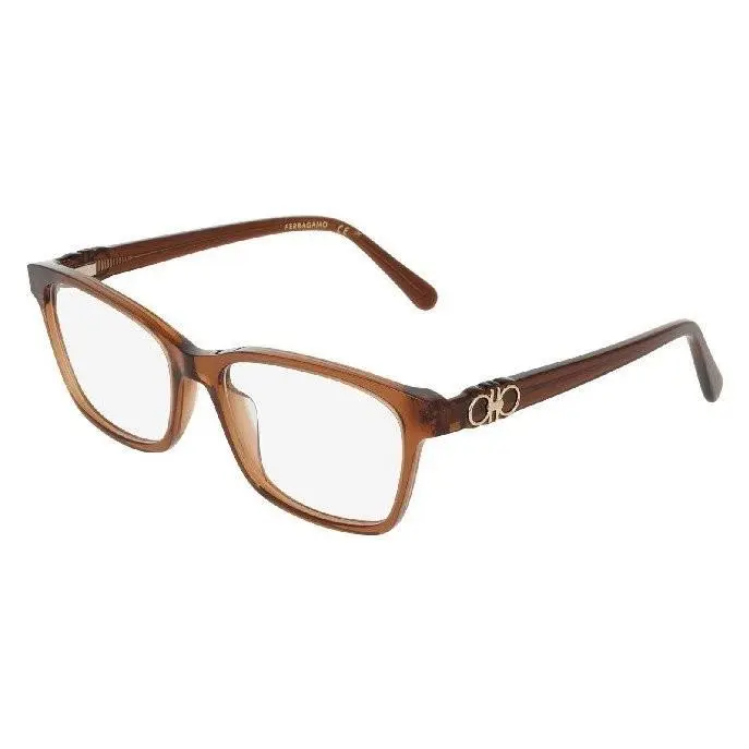 Ferragamo SF3071 232 Brown Eyeglasses Frames 56mm Unisex by Salvatore Ferragamo