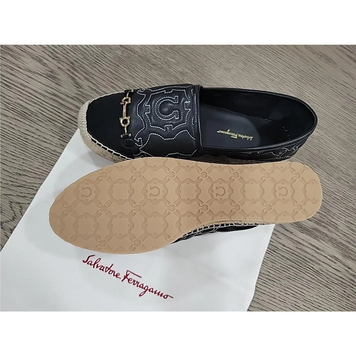 Salvatore Ferragamo shoes - Salvatore Ferragamo Kim Gal Wedge Espadrilles - Black 2
