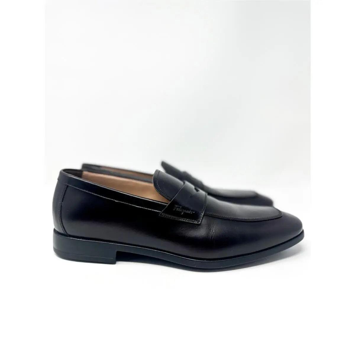 Salvatore Ferragamo Men`s Recly Leather Slip On Loafers Dark Brown 9 E