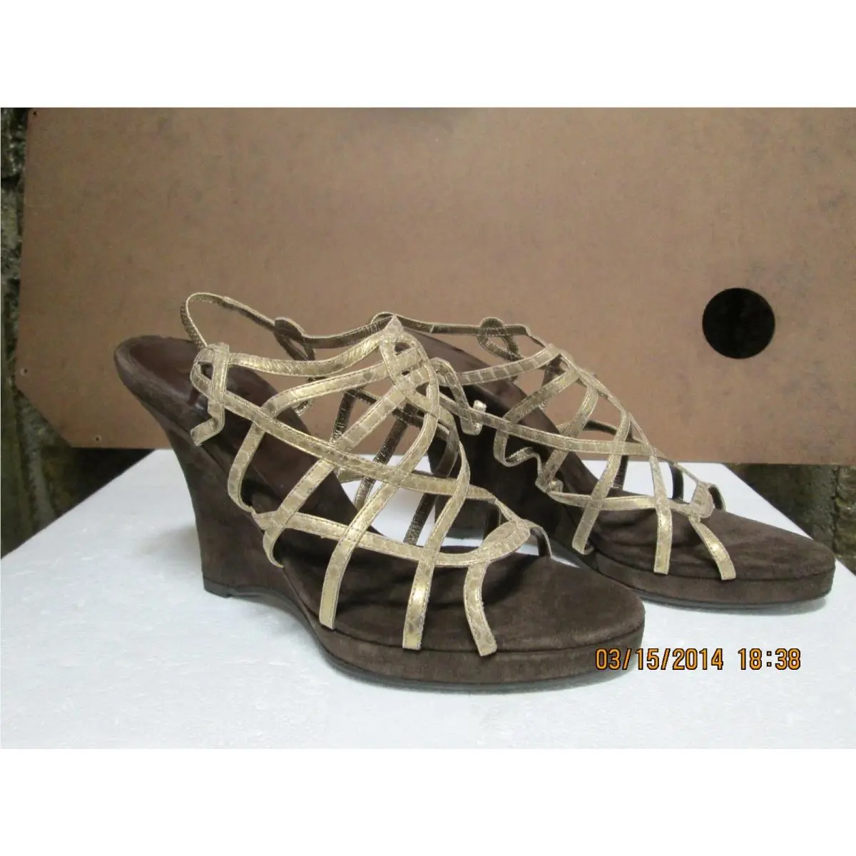Salvatore Ferragamo shoes - Brown & Gold 4