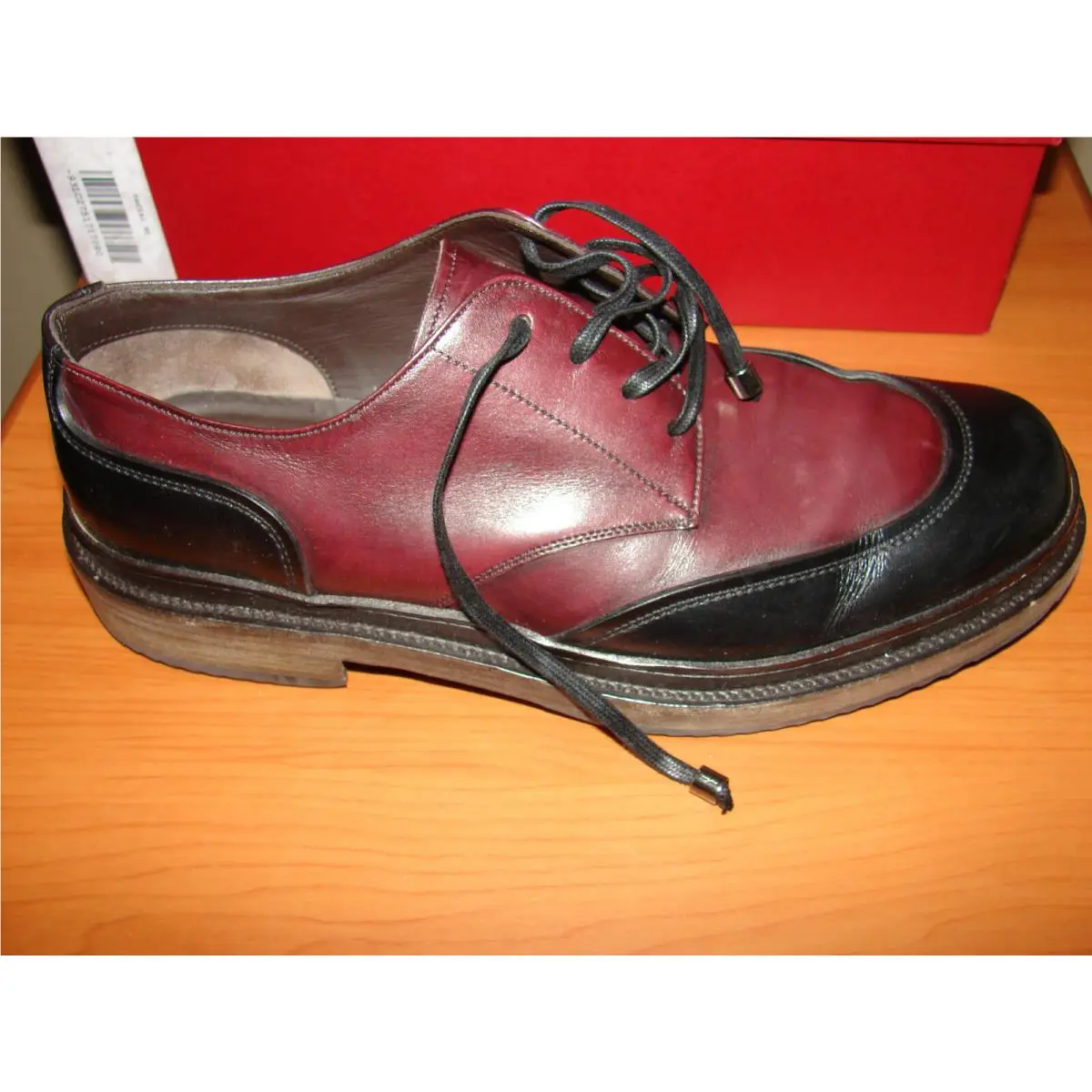 Salvatore Ferragamo shoes - Black/ Oxblood 2 tone 9