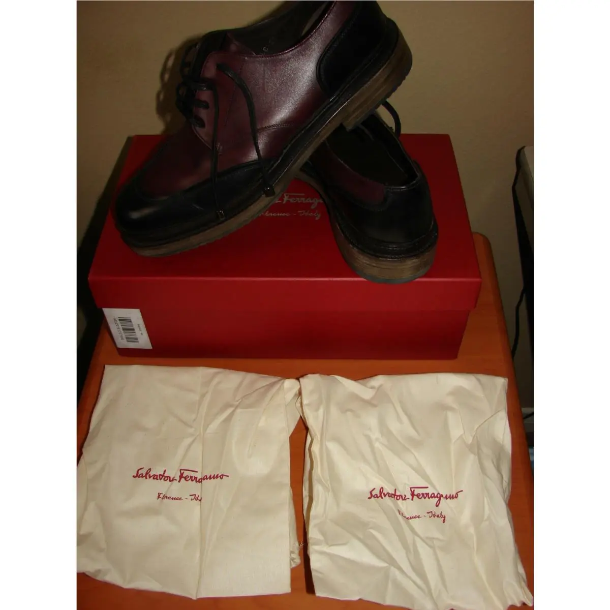 Salvatore Ferragamo shoes - Black/ Oxblood 2 tone 10