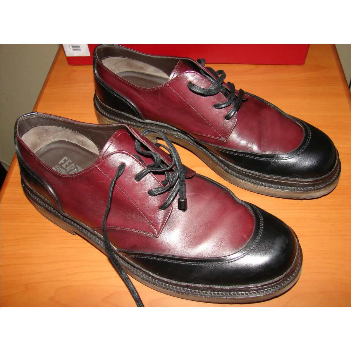 Salvatore Ferragamo shoes - Black/ Oxblood 2 tone 2