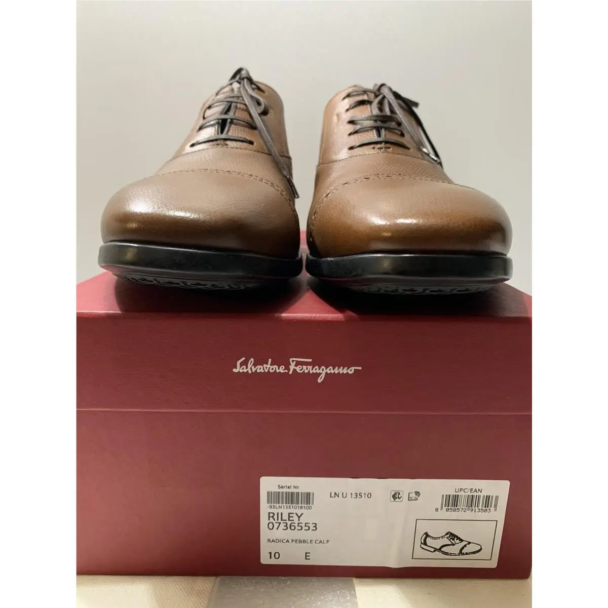 Salvatore Ferragamo shoes - Salvatore Ferragamo Riley - Riley - Brown, Manufacturer: Radica Pebble Calfr 8