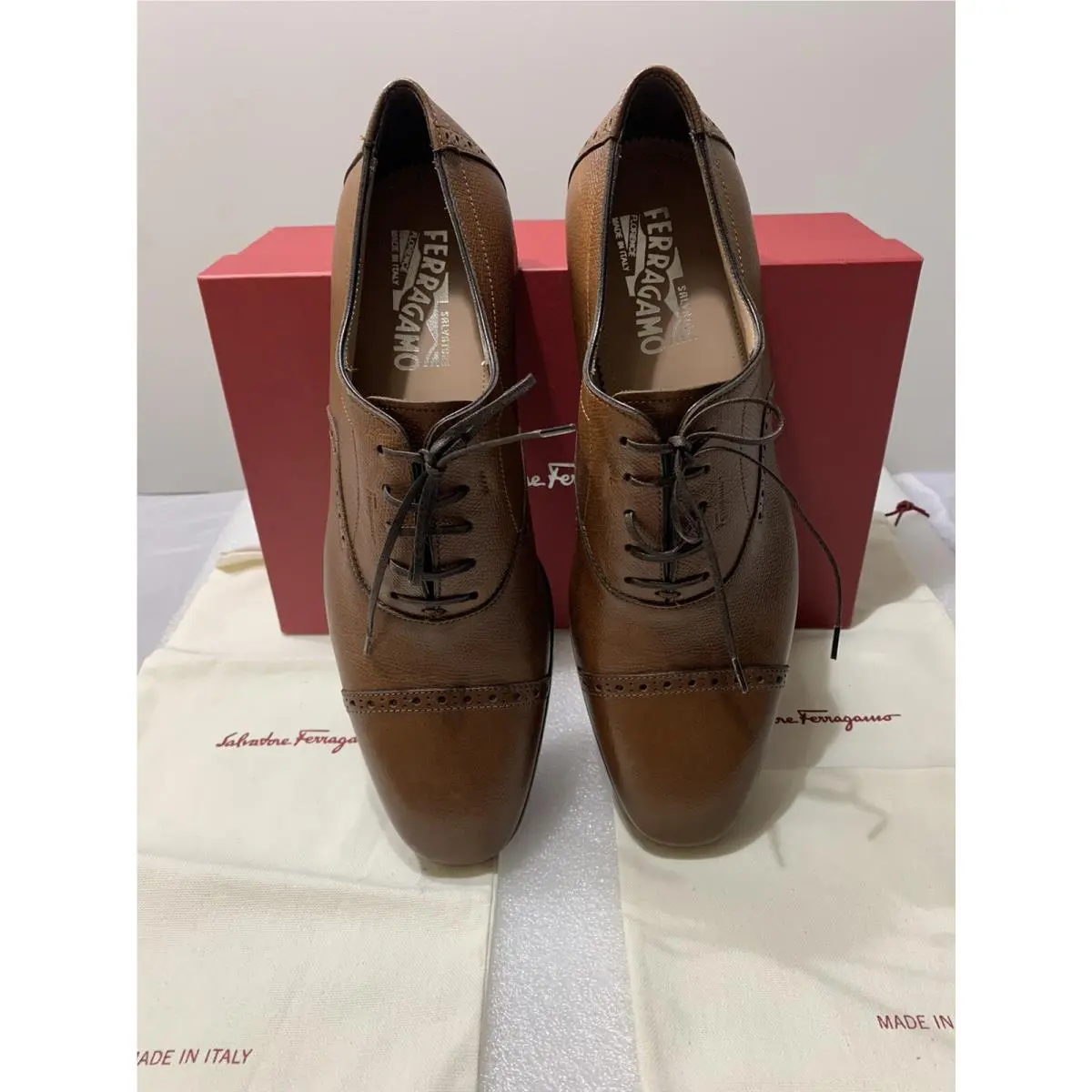 Salvatore Ferragamo shoes - Salvatore Ferragamo Riley - Riley - Brown, Manufacturer: Radica Pebble Calfr 0