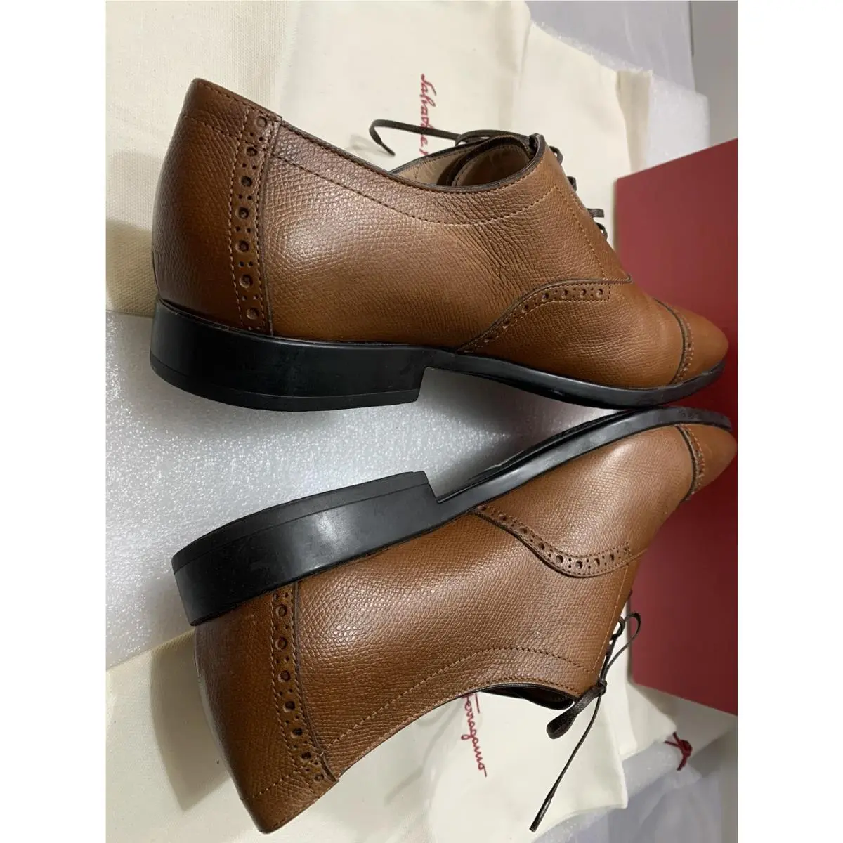 Salvatore Ferragamo shoes - Salvatore Ferragamo Riley - Riley - Brown, Manufacturer: Radica Pebble Calfr 1