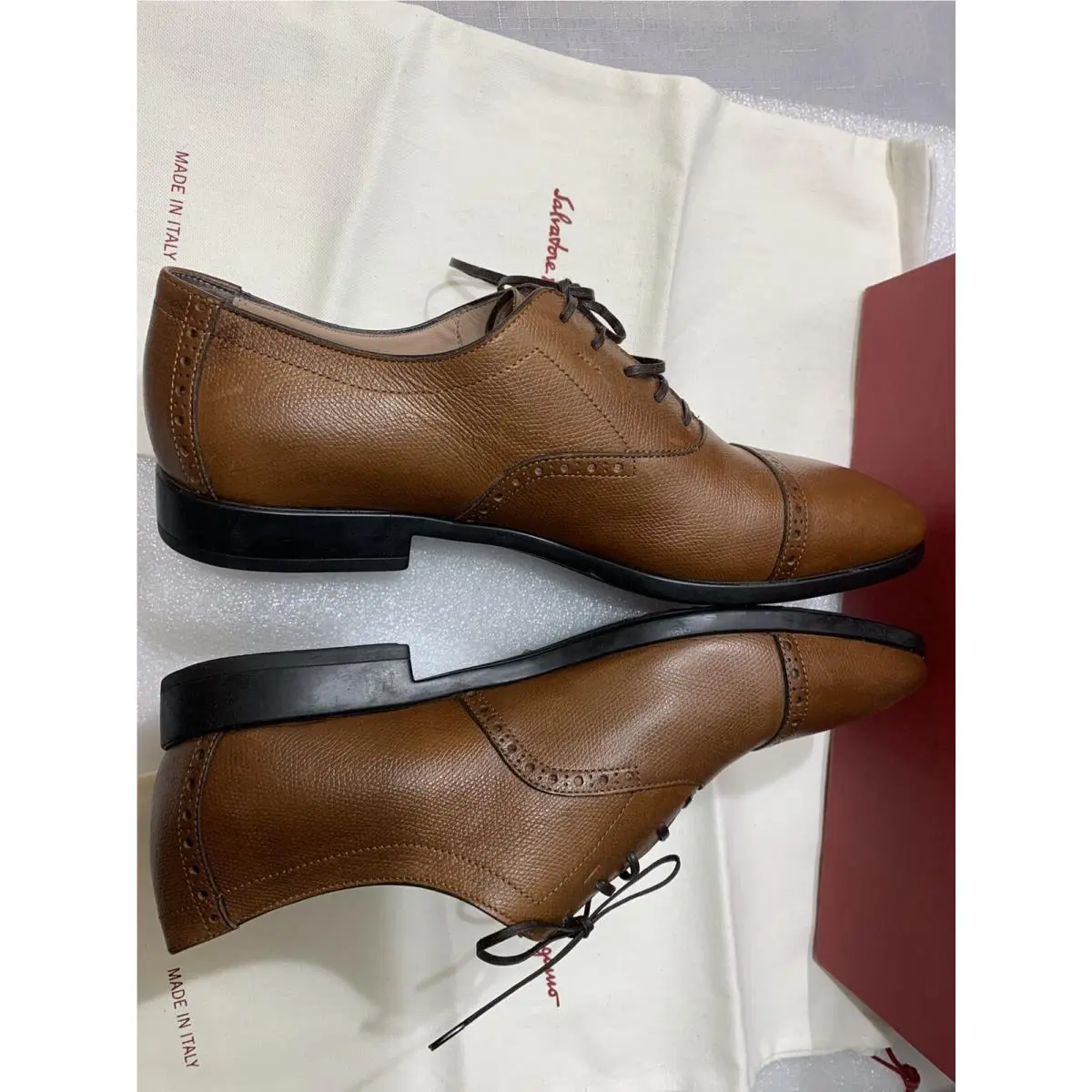 Salvatore Ferragamo shoes - Salvatore Ferragamo Riley - Riley - Brown, Manufacturer: Radica Pebble Calfr 2