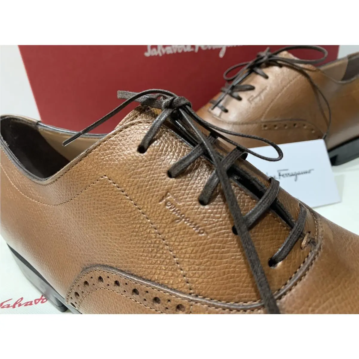 Salvatore Ferragamo shoes - Salvatore Ferragamo Riley - Riley - Brown, Manufacturer: Radica Pebble Calfr 7