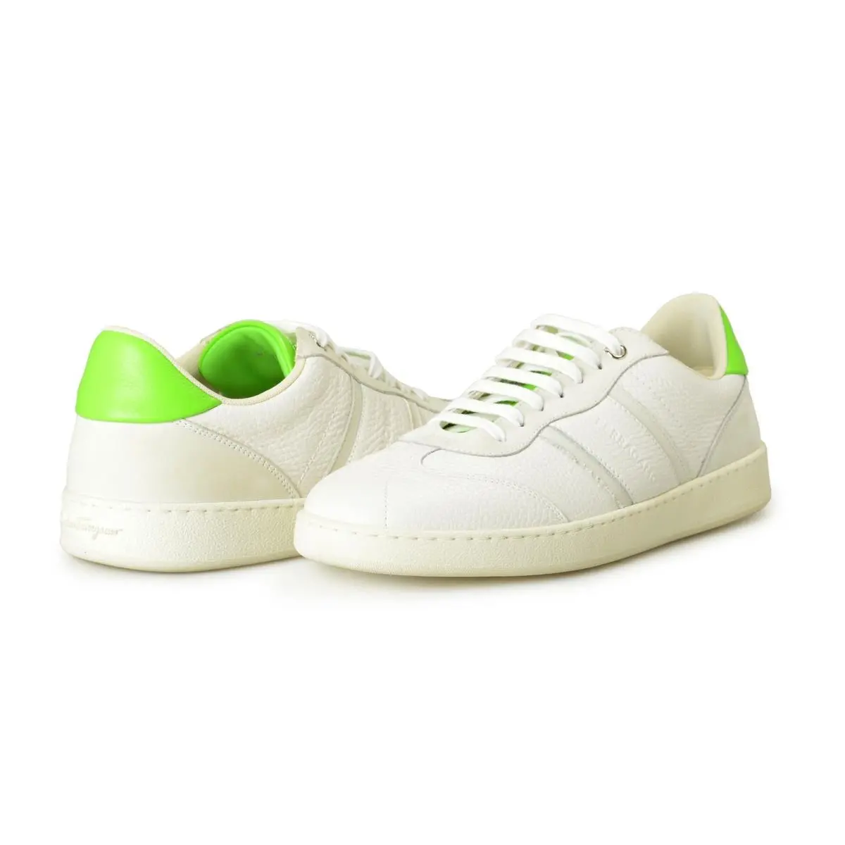 Salvatore Ferragamo shoes - White/Lime Green (UPC: 8056283288675) 6