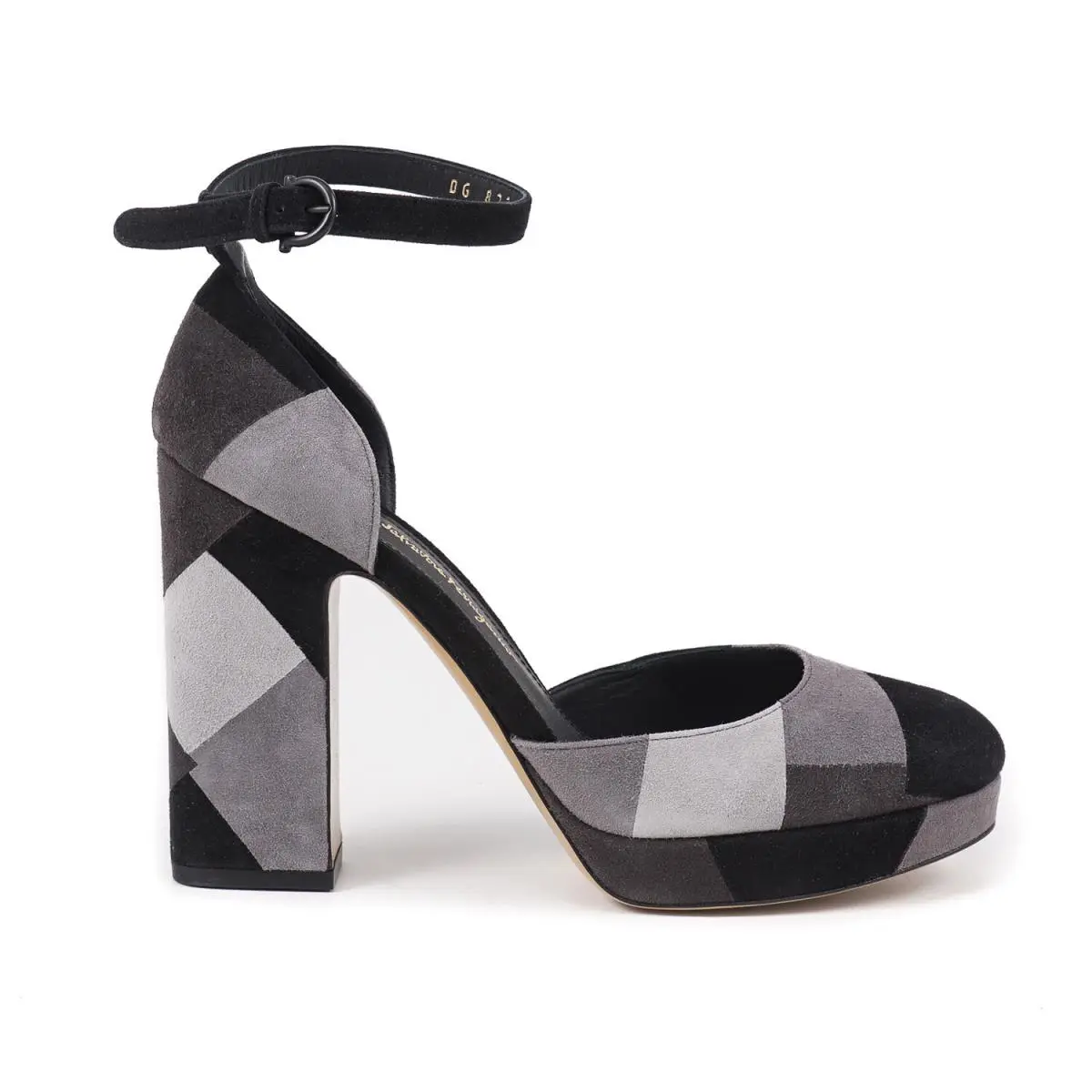 Salvatore Ferragamo `imperia` Colorblock Suede Pump Heels 8.5 B Shoes