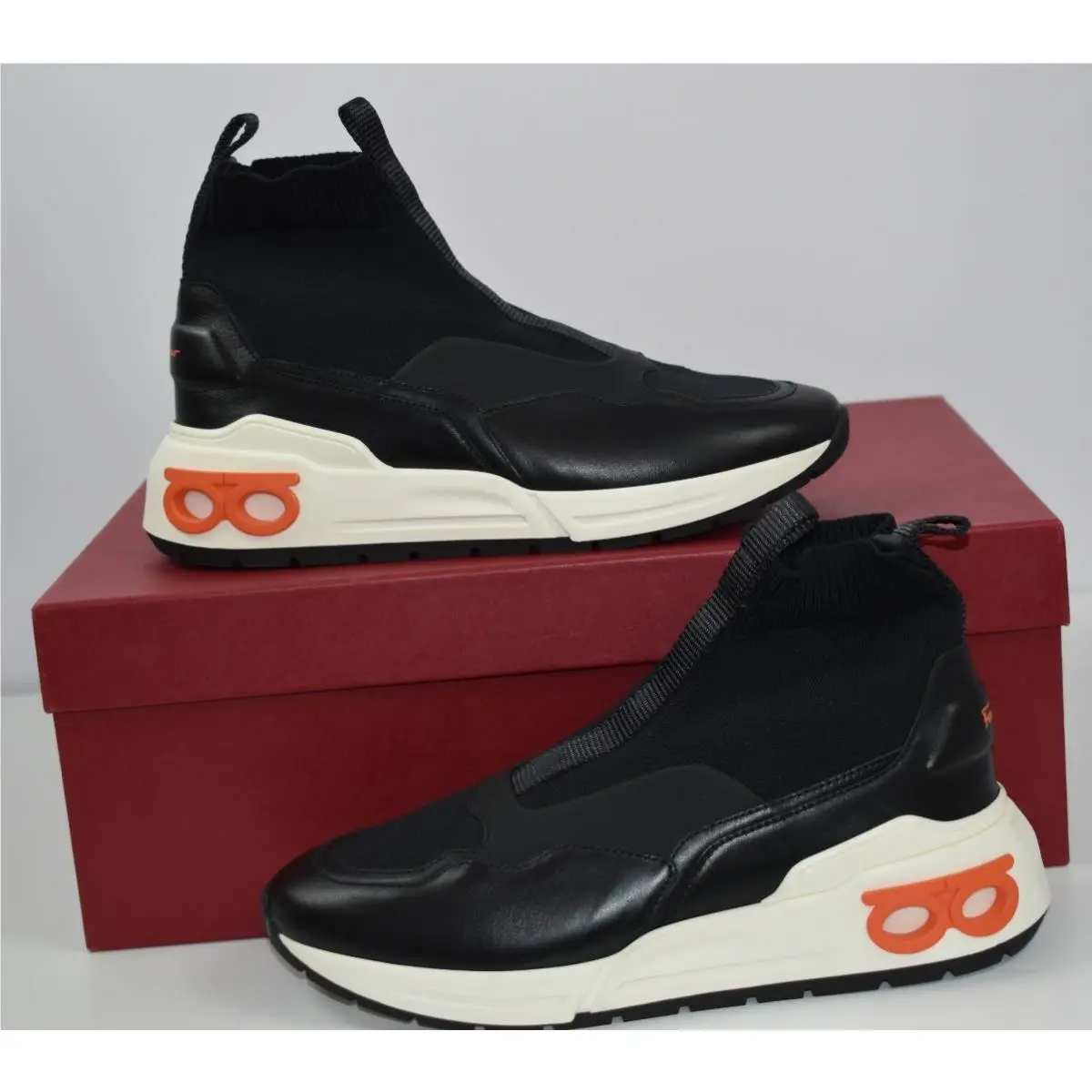 Salvatore Ferragamo shoes - Cosma Sock - Cosma Sock - Black White Orange 1