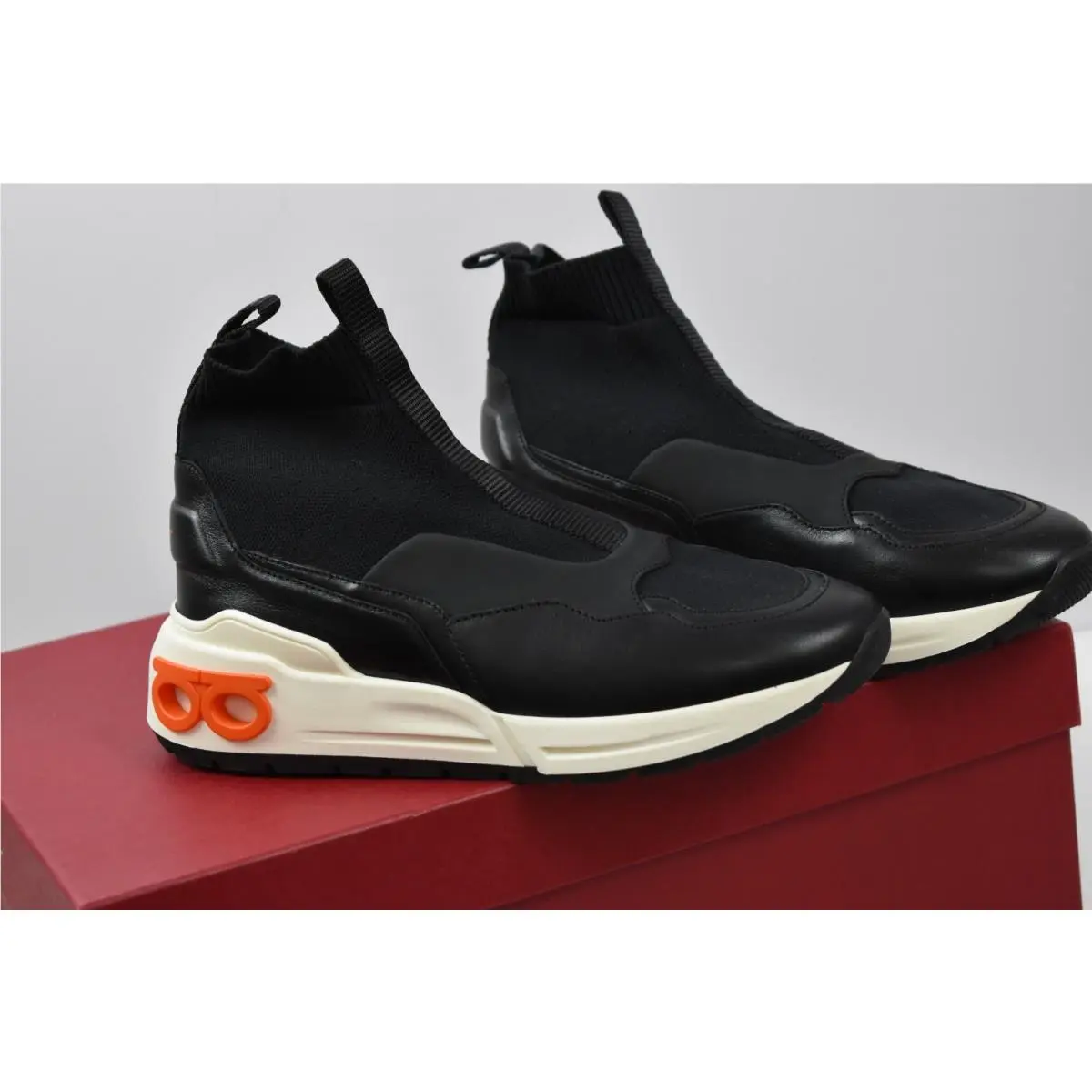 Salvatore Ferragamo shoes - Cosma Sock - Cosma Sock - Black White Orange 7
