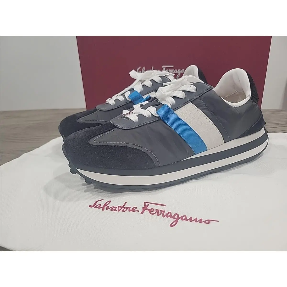 Salvatore Ferragamo Iulia Women Black Sneakers 10 M