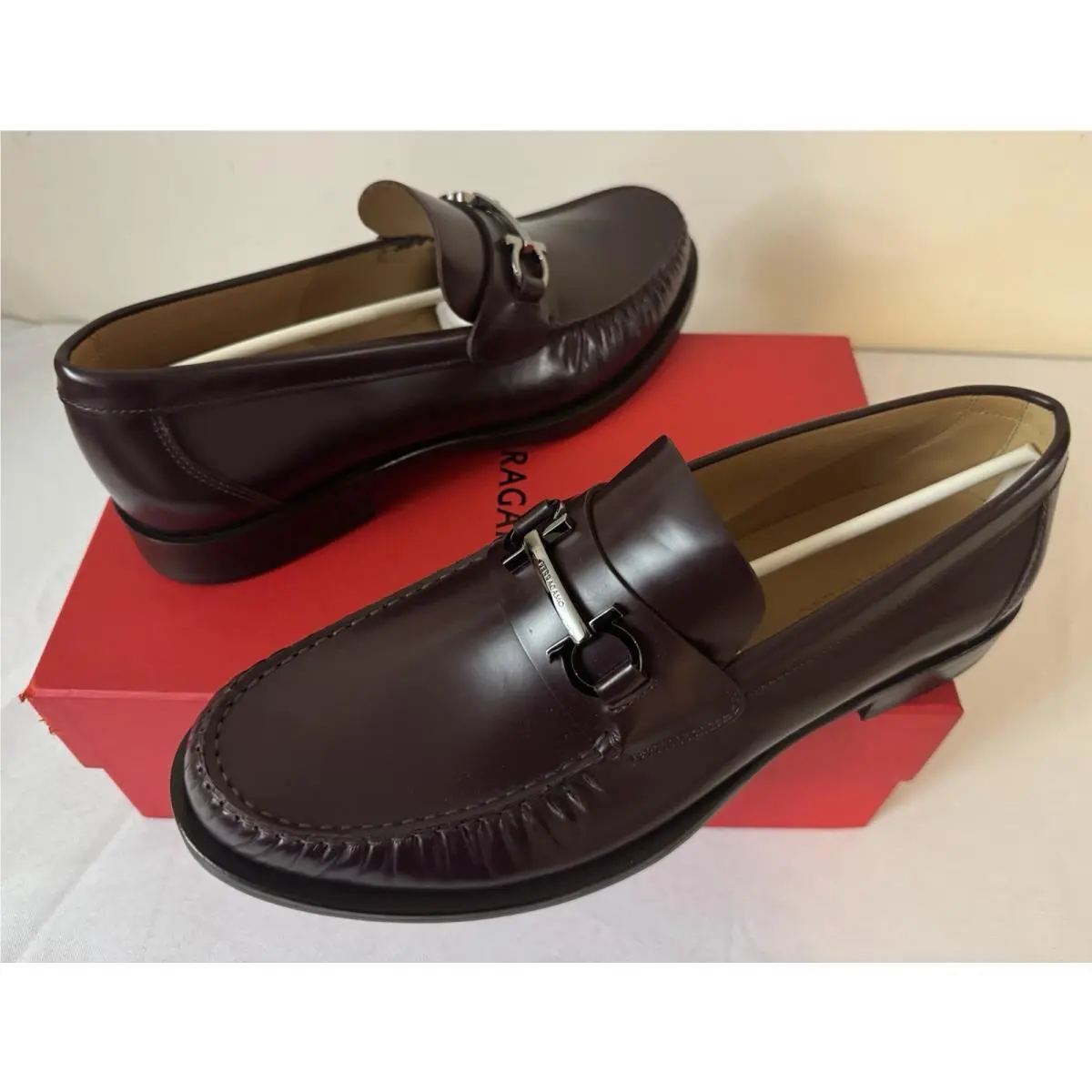 Salvatore Ferragamo shoes - FERRAGAMO FORT GANCINI BIT - FERRAGAMO FORT GANCINI BIT - Red (UPC: 8058698930354) 9